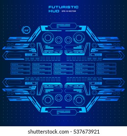 Futuristic blue virtual graphic touch  user interface
