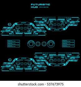 Futuristic blue virtual graphic touch  user interface