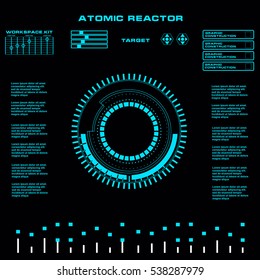 Futuristic blue virtual graphic touch  user interface