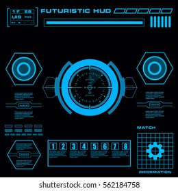 Futuristic blue virtual graphic touch user interface