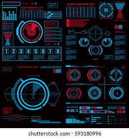Futuristic blue virtual graphic touch user interface