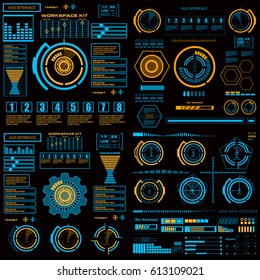 Futuristic blue virtual graphic touch user interface