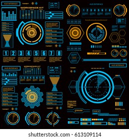 Futuristic blue virtual graphic touch user interface