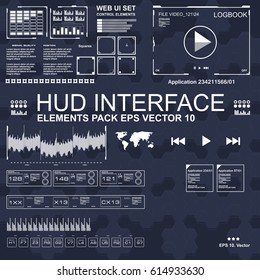 Futuristic blue virtual graphic touch user interface