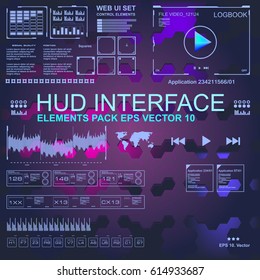 Futuristic blue virtual graphic touch user interface