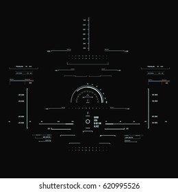 Futuristic blue virtual graphic touch user interface