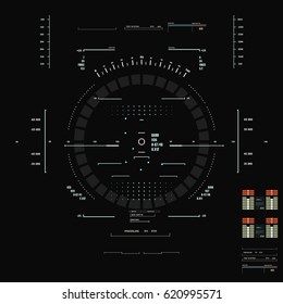 Futuristic blue virtual graphic touch user interface