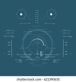 Futuristic blue virtual graphic touch  user interface