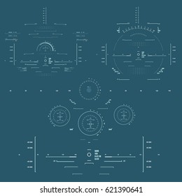 Futuristic blue virtual graphic touch  user interface
