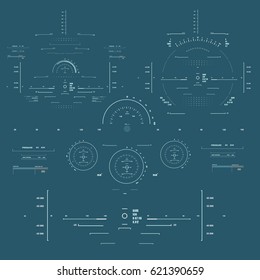 Futuristic blue virtual graphic touch  user interface