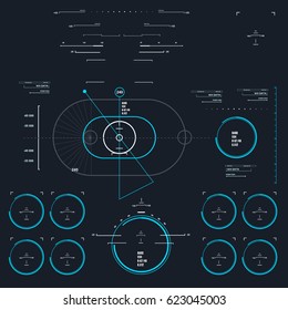 Futuristic blue virtual graphic touch  user interface