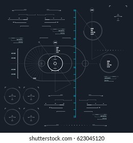 Futuristic blue virtual graphic touch  user interface