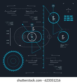 Futuristic blue virtual graphic touch user interface