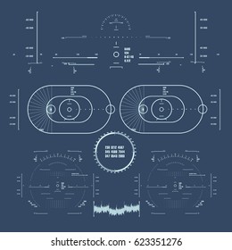 Futuristic blue virtual graphic touch user interface