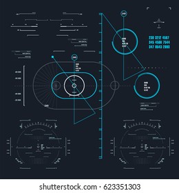 Futuristic blue virtual graphic touch user interface