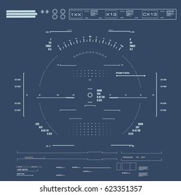 Futuristic blue virtual graphic touch user interface