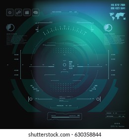 Futuristic blue virtual graphic touch user interface