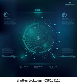 Futuristic blue virtual graphic touch user interface