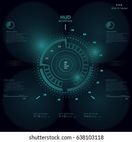 Futuristic blue virtual graphic touch user interface