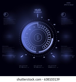 Futuristic blue virtual graphic touch user interface