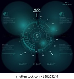 Futuristic blue virtual graphic touch user interface