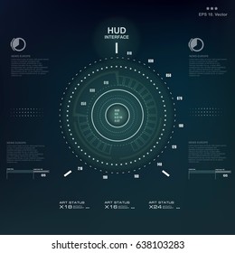 Futuristic blue virtual graphic touch user interface