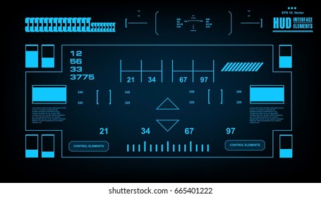 Futuristic blue virtual graphic touch user interface, target