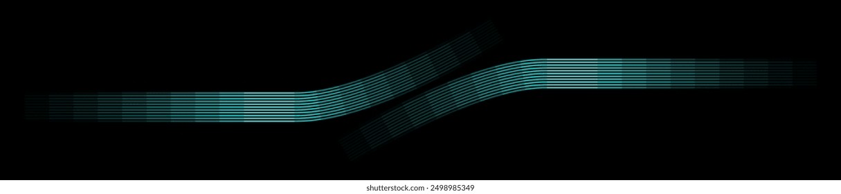 Futuristic Blue Wave Abstract Background. dark background. abstract geometric stripes. Glowing Blue Lines on Black. Modern Digital Flow Design. Tech-Inspired Blue Gradient Pattern. Dynamic Light Wave 