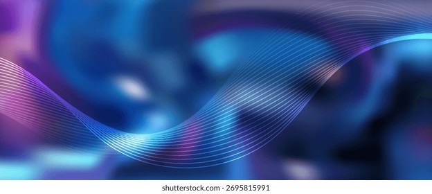 Fondo Abstractas de la onda azul futurista
