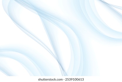 Futuristic blue white abstract background. shining wave lines pattern for banner, wallpaper, cover. Vector illustration