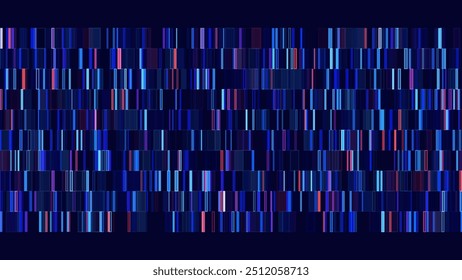 Futuristic Blueprint of Life Prueba de secuencia de ADN Visualización en el reino de la Tecnología. Journey into Genetics Ilustración vectorial de prueba de secuencia dinámica de ADN para Ciencia. Bolso azul técnico.