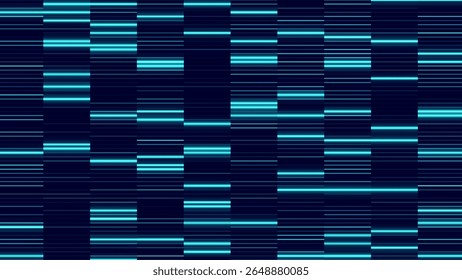 Futuristic Blueprint of Life DNA Sequence Test Visualization in the Realm of Technology. Genetics Dynamic DNA Sequence Test Vector Illustration for Science. Tech Glow Lines Background.
