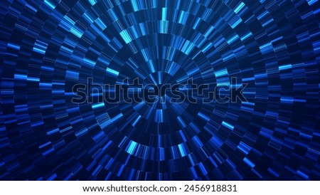 Futuristic Blueprint of Life DNA Sequence Test Visualization in the Realm of Technology. Journey into Genetics Dynamic DNA Sequence Test Vector Illustration for Science. Tech Blue Bg.