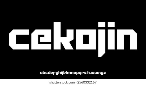 futuristic and bold alphabet font vector set