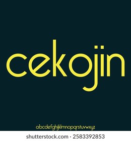 futuristic and bold alphabet font vector set