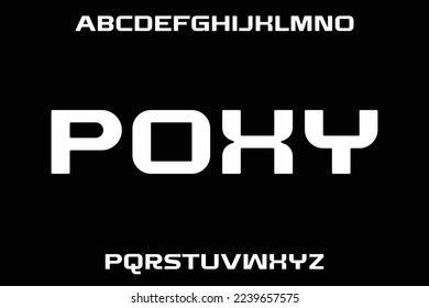 Futuristic bold display font vector