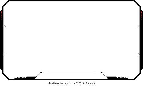 Diseño futurista del marco de la frontera, marco de Livestream, marco del vapor