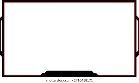 Futuristic border frame design, Livestream frame, Steam frame