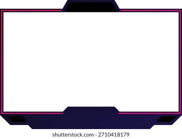 Futuristic border frame design, Livestream frame, Steam frame