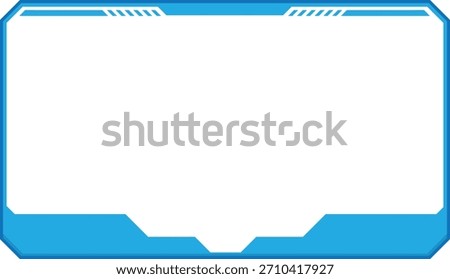 Futuristic border frame design, Livestream frame, Steam frame