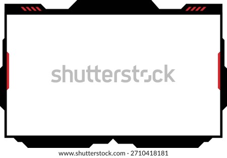 Futuristic border frame design, Livestream frame, Steam frame