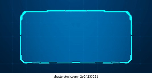 Ilustração de vetor de borda futurista ou caixa de tecnologia
