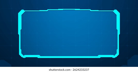 Futuristic border or technology box vector illustration