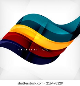 Futuristic braid looking wave background, modern hi-tech infographic layout