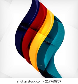 Futuristic braid looking wave background, modern hi-tech infographic layout