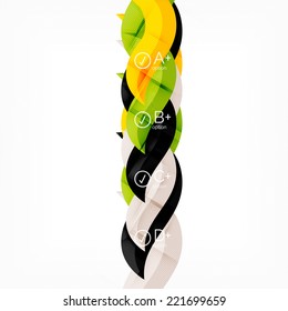 Futuristic braid looking wave background, modern hi-tech infographic layout
