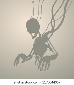 futuristic broken robot