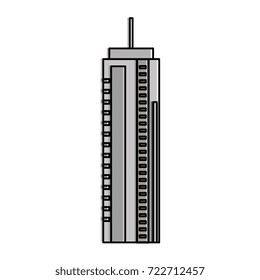 futuristic building isolated icon