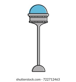 futuristic building isolated icon