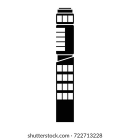 futuristic building isolated icon